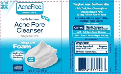 Front Label (Af Foam Sensitive Acne Pore Cleanser Front)